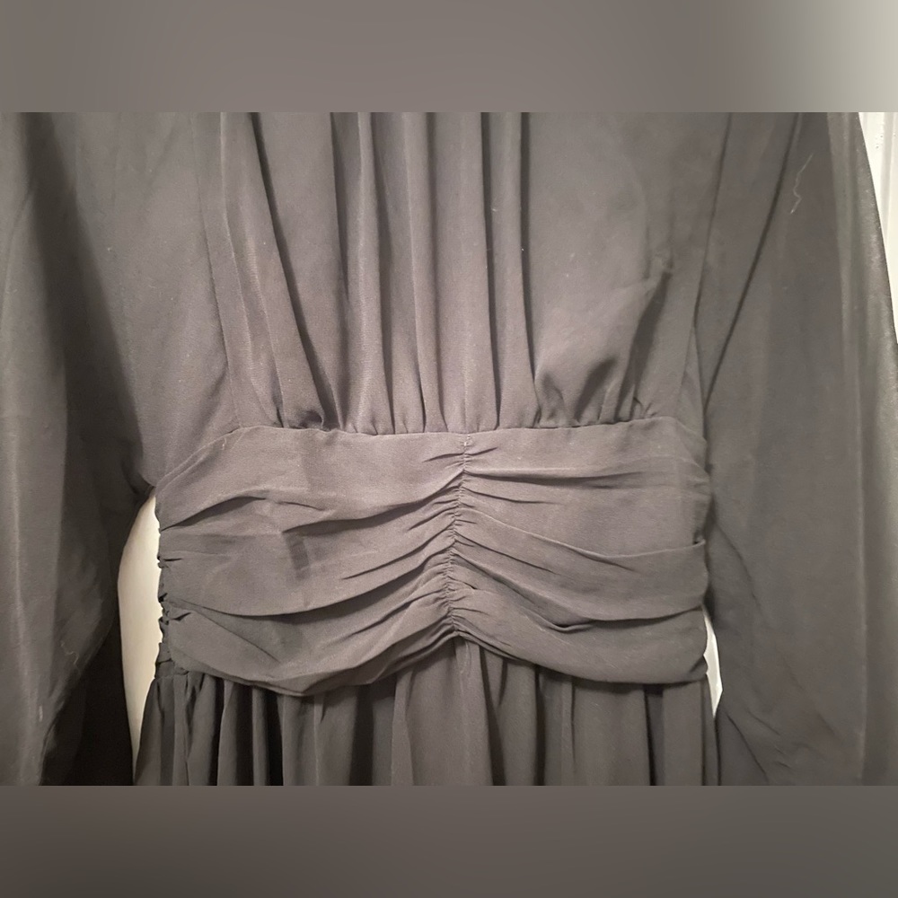 224- NWT Gorgeous Black, High Neck Maxi Dress - Picture 11 of 16